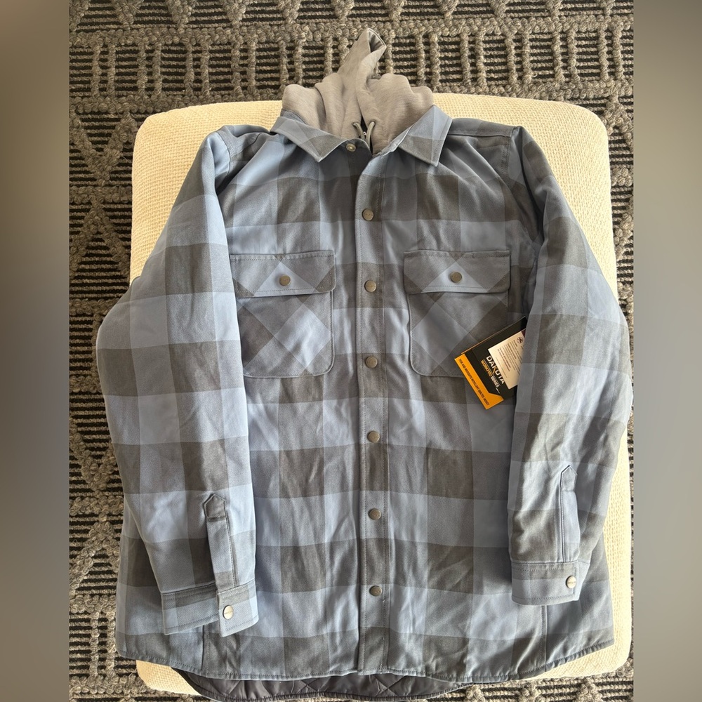 Dakota Women's Blue Grey Plaid Shirt Jacket